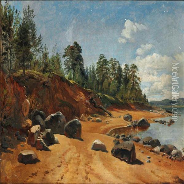 Coastal Scene, Leksand Sweden Oil Painting - Wilhelm Marstrand