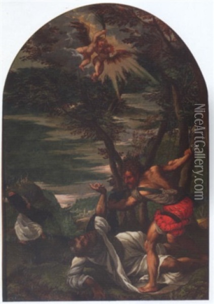 The Death Of Saint Peter Martyr Oil Painting -  Scarsellino