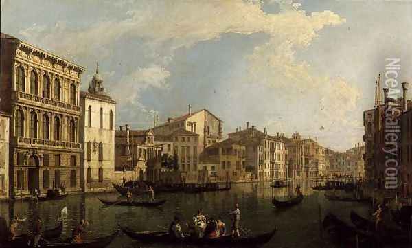 Venice- the Grand Canal from the Palazzo Flangini to S. Marcuolo Oil Painting - (Giovanni Antonio Canal) Canaletto