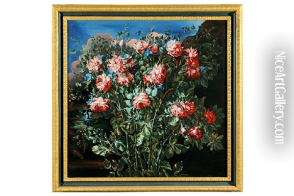 Mazzo Di Rose Selvatiche Oil Painting - Francesco Volo