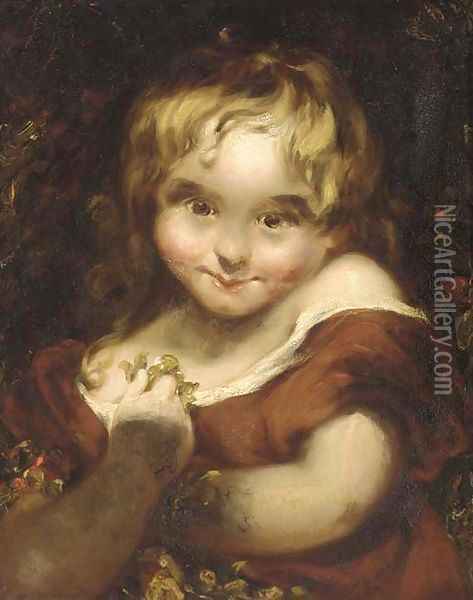 A young maiden Oil Painting - Sir Joshua Reynolds