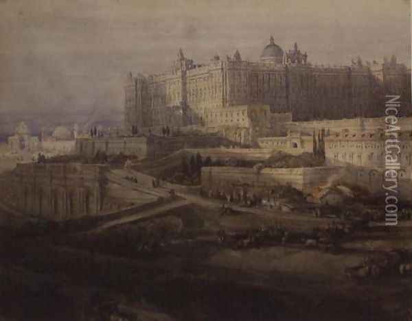 The Royal Palace, Madrid Oil Painting - David Roberts