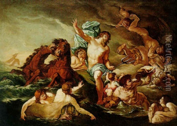 The Triumph Of Neptune Oil Painting - George Hayes