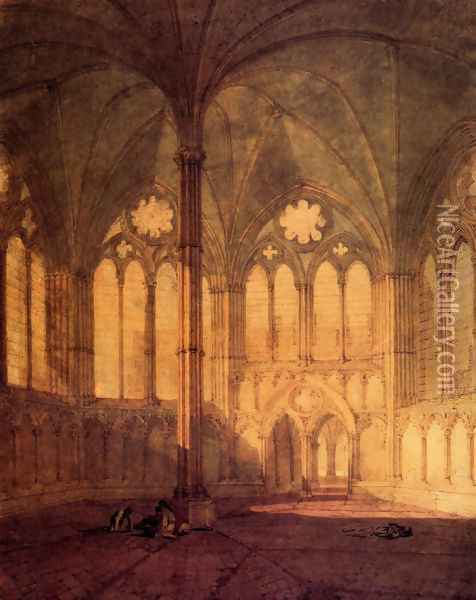 The Chapter House Salisbury Chathedral Oil Painting - Joseph Mallord William Turner