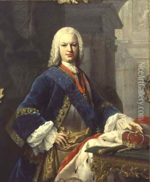Portrait of Ferdinando IV, King of Spain (1711-59) Oil Painting - Jacopo (Giacomo) Amigoni