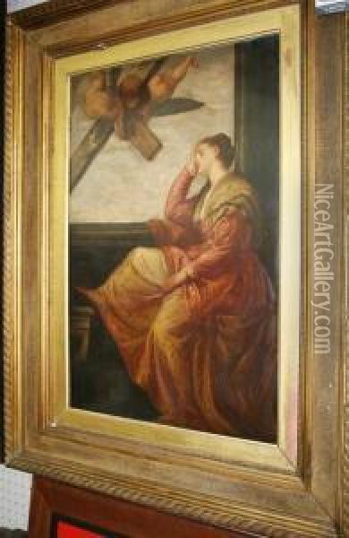 Sorrow Of Magdalene Oil Painting - Domenico Tintoretto