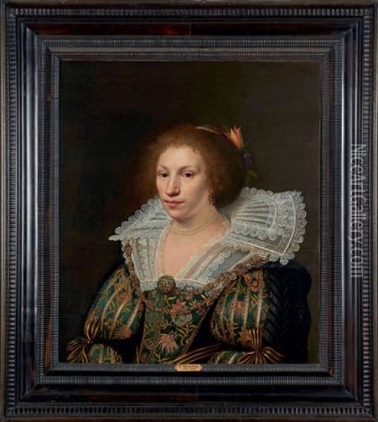 Portrait De Femme Oil Painting - Paulus Moreelse