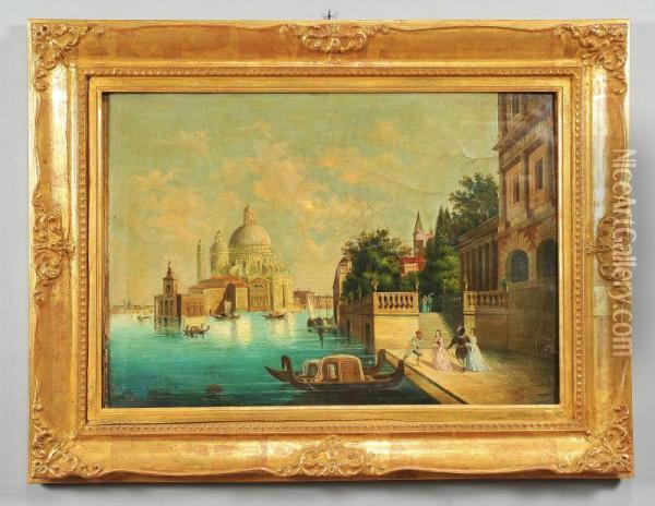 Veduta Di Venezia Oil Painting - Giovanni-Battista Camuccini