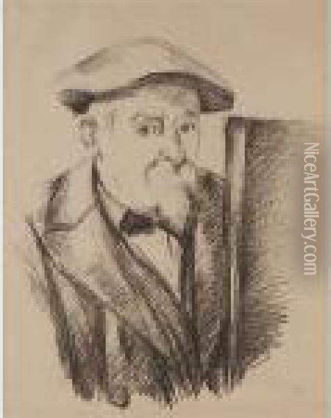 Portrait De Cezanne Par Lui-meme Oil Painting - Paul Cezanne