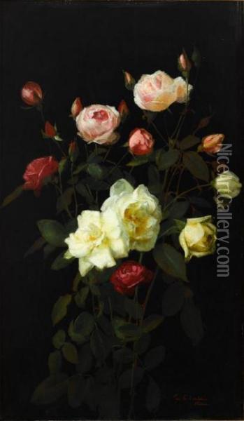 Roses Oil Painting - George Cochran Lambdin