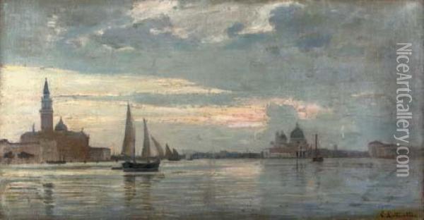 Abend Bei Venedig: A View Of Venice Oil Painting - Emma Lutteroth