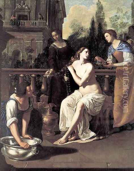 David and Bathsheba Oil Painting - Artemisia Gentileschi