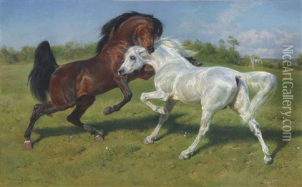 The Duel Oil Painting - Rosa Bonheur
