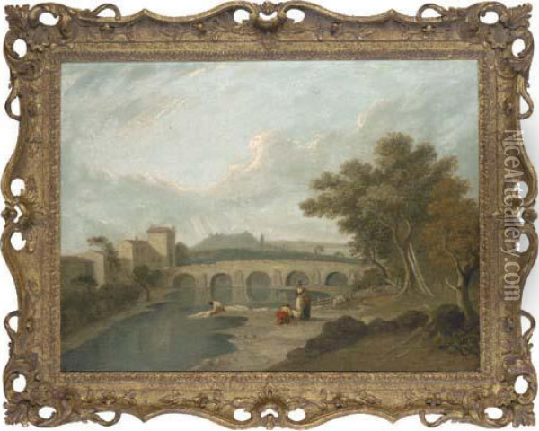 The Bridge Of Augustus At Rimini Oil Painting - Richard Wilson