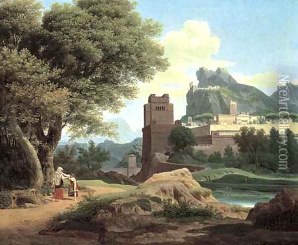 A classical landscape Oil Painting - Jean-Pierre Pequignot