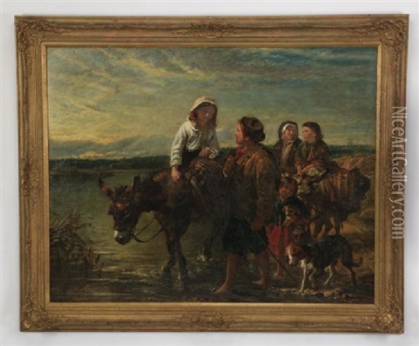 A Traveling Family Oil Painting - William Underhill