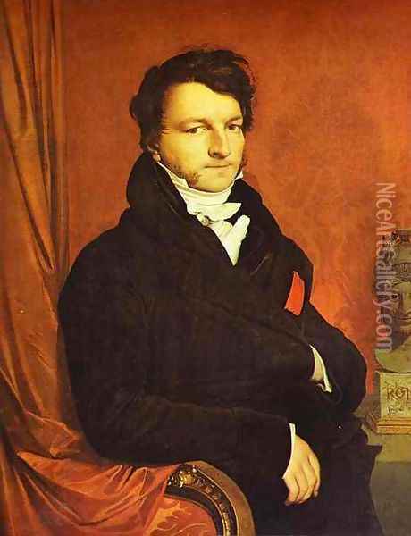Portrait of Jacques Marquet Oil Painting - Jean Auguste Dominique Ingres