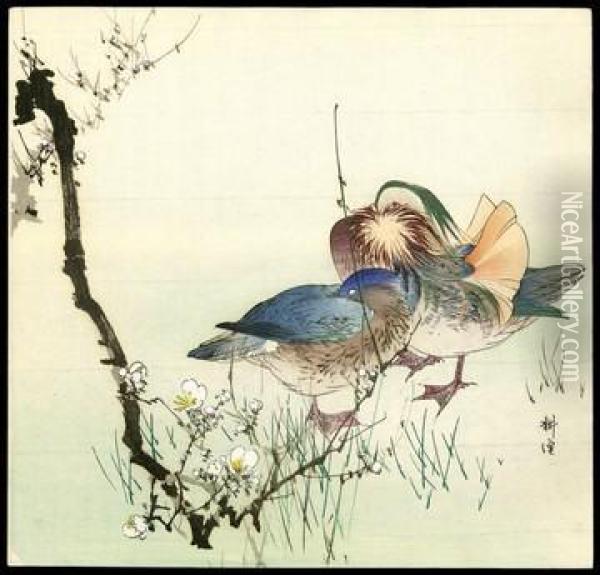 Ducks Oil Painting - Tsukioka Kogyo