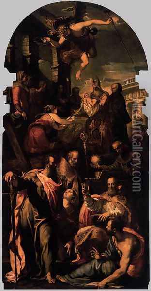 Presentation of Mary in the Temple 1548-50 Oil Painting - Giuseppe Salviati