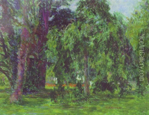 Dark Trees, Hove, Sussex Oil Painting - James Bolivar Manson