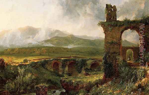 A View near Tivoli (Morning) Oil Painting - Thomas Cole