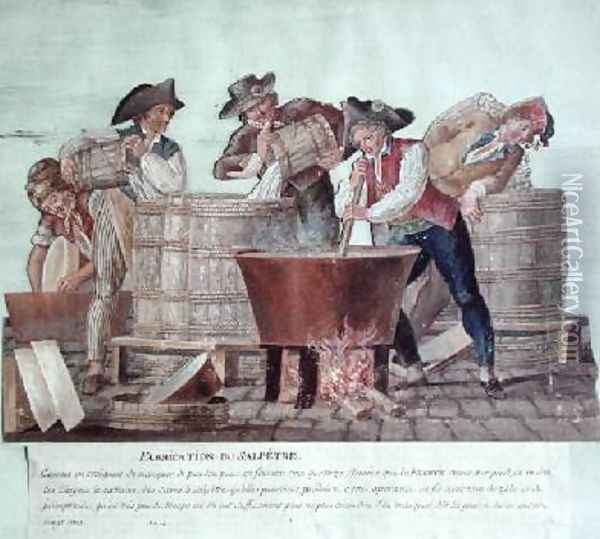 Making Saltpetre Oil Painting - Brothers Lesueur