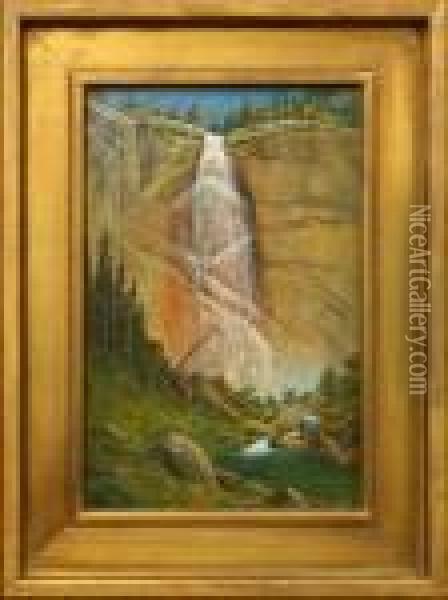 Nevada Falls Oil Painting - James Everett Stuart
