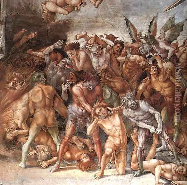 The Damned (detail) Oil Painting - Luca Signorelli