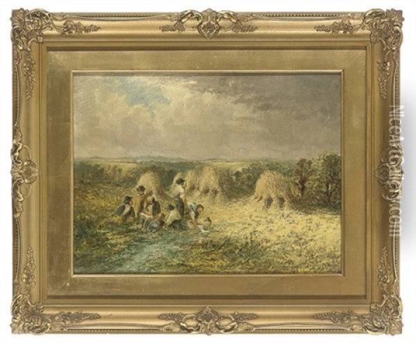 The Harvesters Rest Oil Painting - Charles James Lewis