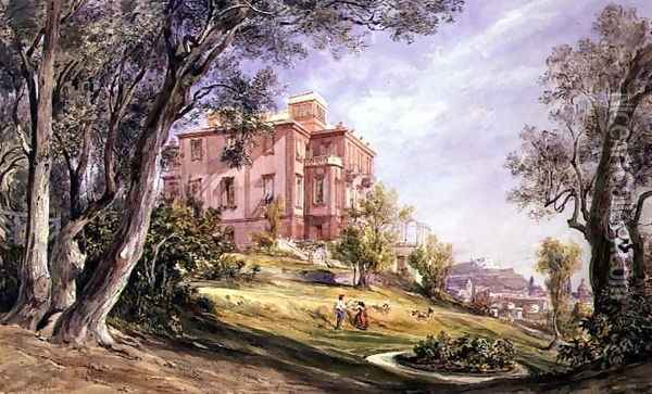 Palazzo and Garden Oil Painting - Jacques Guiaud