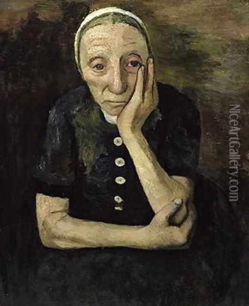 The Old Farmer 1903 Oil Painting - Paula Modersohn-Becker