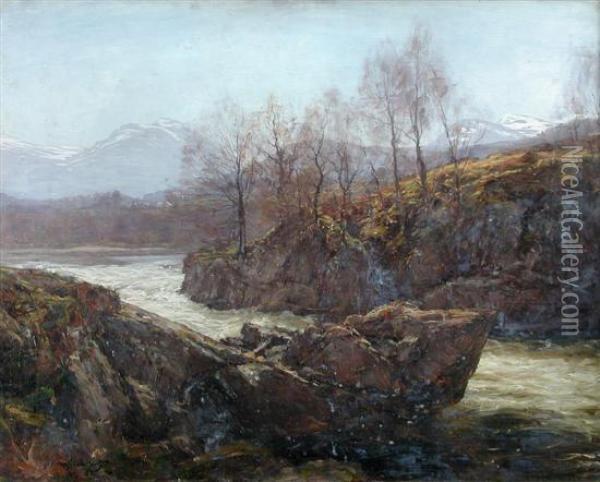 Springtime In The Highlands Oil Painting - Alexander Brownlie Docharty