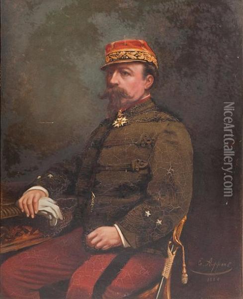 Portrait Du General De Brigade Oil Painting - E. Appert