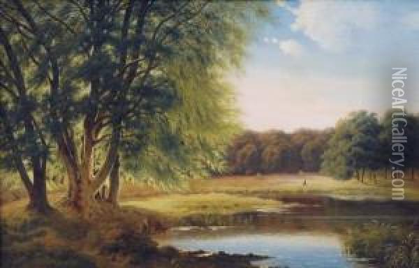 See Am Waldrand Oil Painting - Peter Olsted