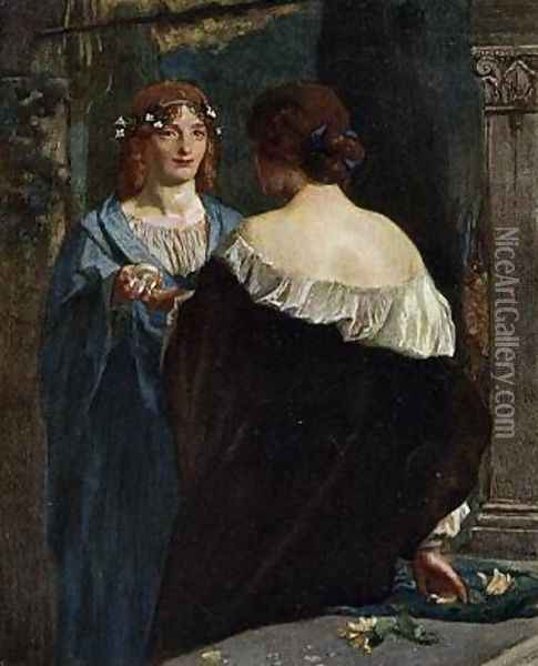 The Magic Chrystal Oil Painting - Robert Anning Bell