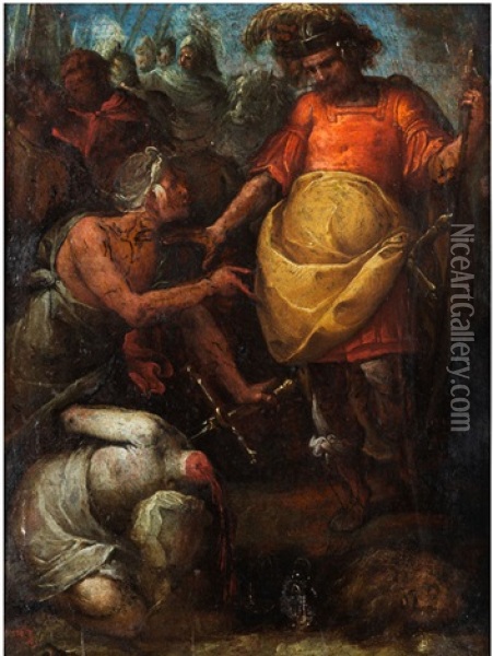 Die Enthauptung Des Heiligen Paulus Oil Painting - Giovanni Battista Crespi (il Cerano)