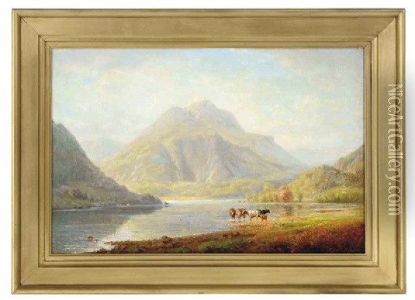 Loch Achray, Scotland Oil Painting - George Thompson Hobbs