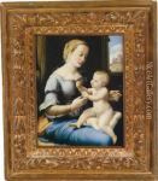 La Madonna Deigarofani Oil Painting - Raphael (Raffaello Sanzio of Urbino)