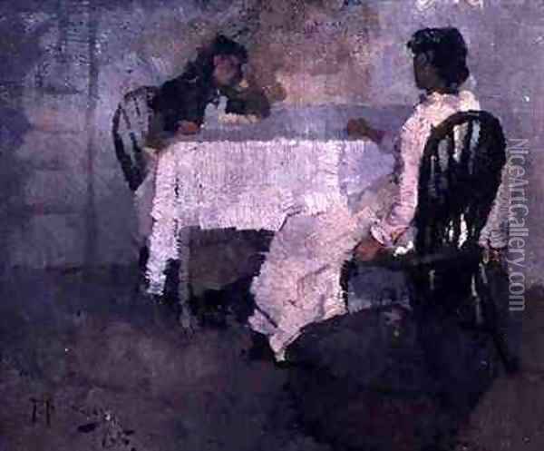 Study for 'Domino' Oil Painting - Frank Bramley