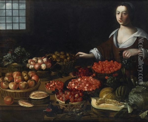 La Marchande De Fruits Oil Painting - Louise Moillon
