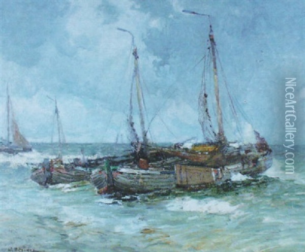 Return Of The Fleet Oil Painting - William Ritschel