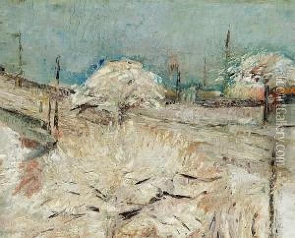 Winter's Day Near Haute-valais Oil Painting - Otto Vautier