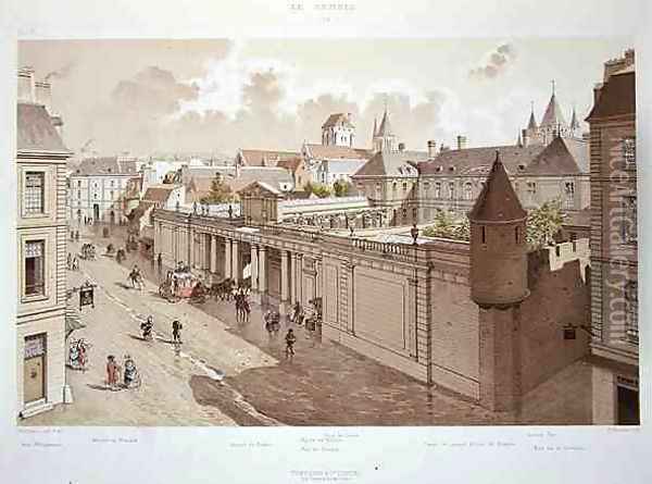 View of the Temple in 1770 Oil Painting - Theodor Josef Hubert Hoffbauer
