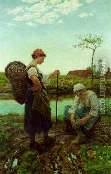 The Faggot Gatherer's Rest Oil Painting - Alice (Alice Morgan) Havers