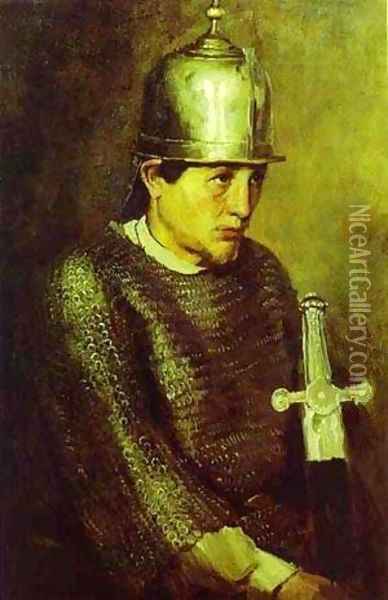 Knight 1883 Oil Painting - Viktor Vasnetsov