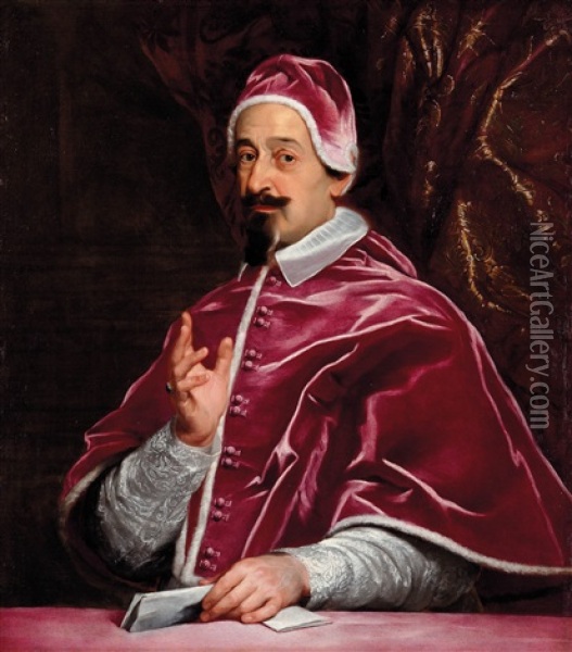 Ritratto Di Papa Alessandro Vii Oil Painting - Giovanni Battista Gaulli