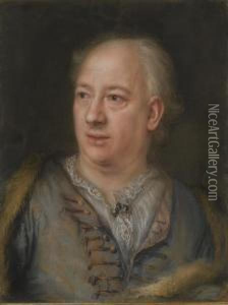 Portraits Of Senator Francesco Bartolini And His Wife Oil Painting - Domenico Tempesti
