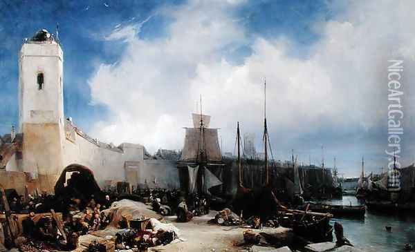The Port of Dunkirk Oil Painting - Eugene Isabey
