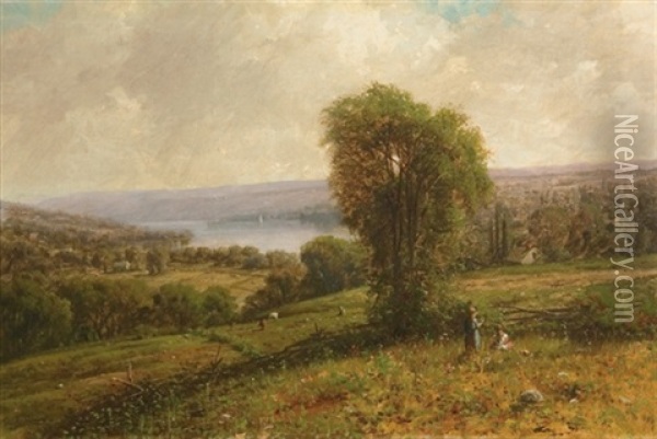 A View To The Lake Oil Painting - George Lafayette Clough