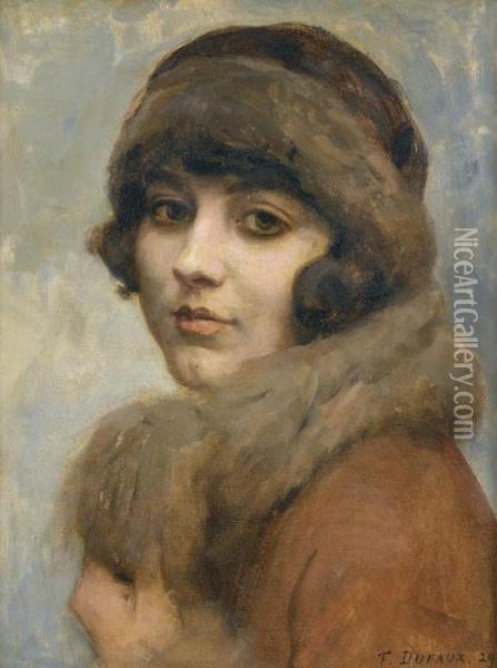 Portrait De Jeune Fille Oil Painting - Frederic Dufaux